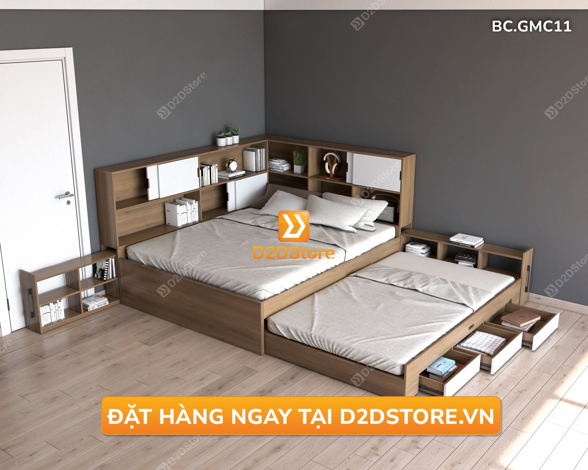  Giường mẹ bồng con thông minh nhiều kích thước mã BC.GMC11 