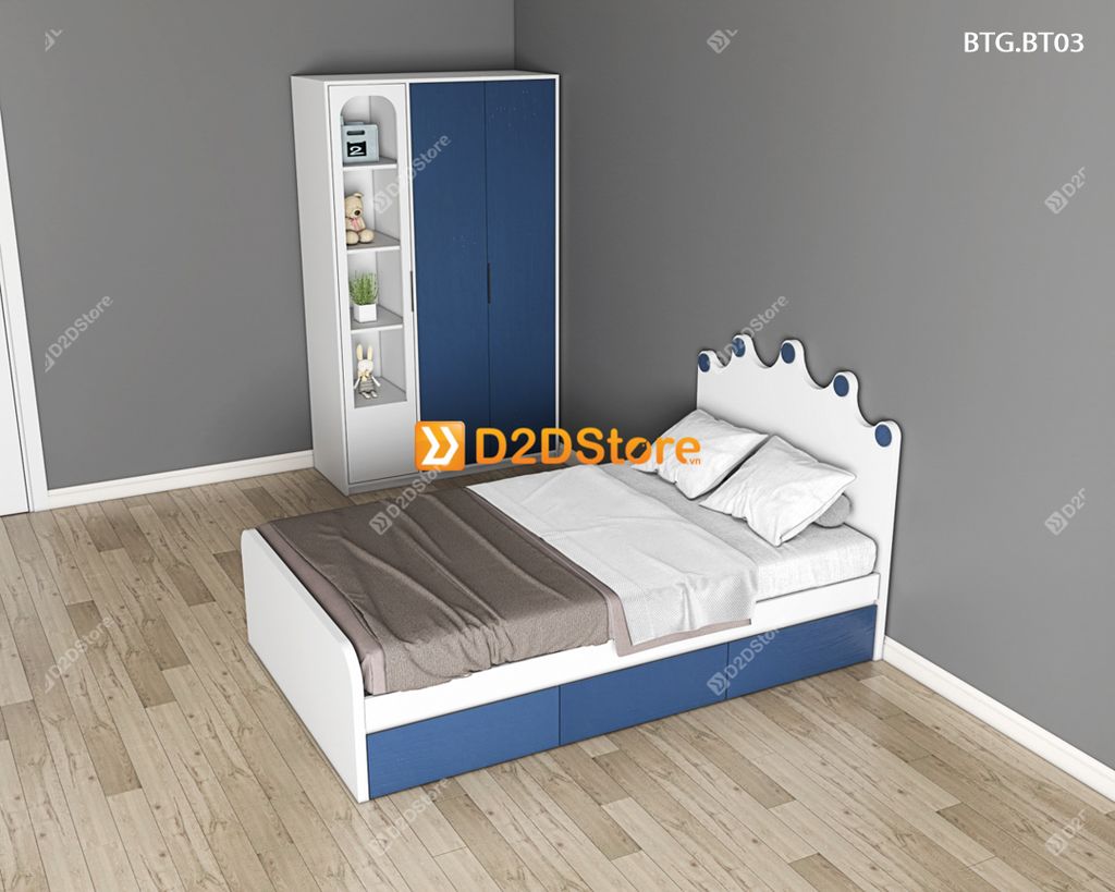 Bộ giường tủ phòng ngủ bé trai BTG.BT03