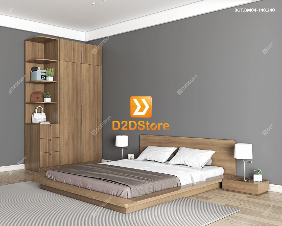  Bộ giường tủ phòng ngủ bố mẹ BGT.BM04-140.240 