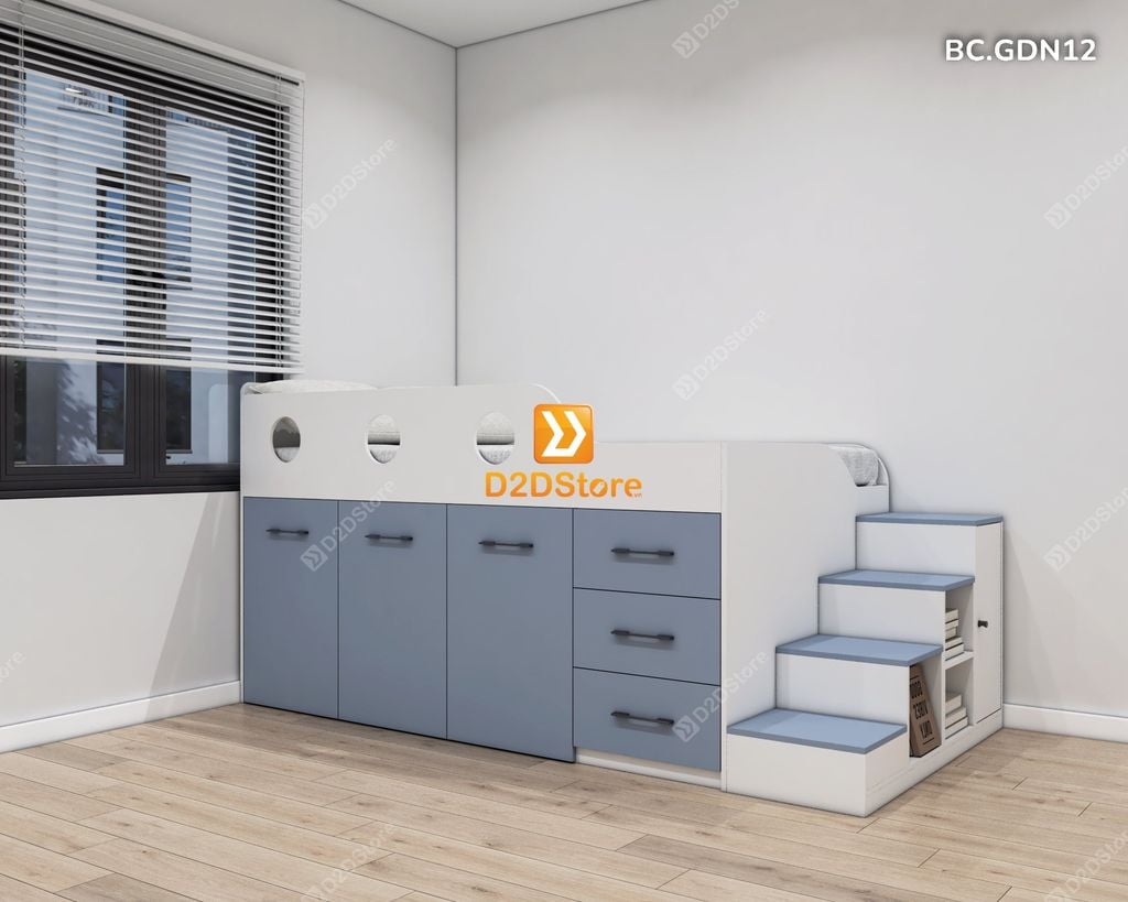 Giường đa năng kết hợp tủ áo và bàn học mã BC.GDN12