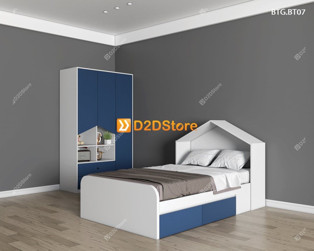  Bộ giường tủ phòng ngủ bé trai BTG.BT07 
