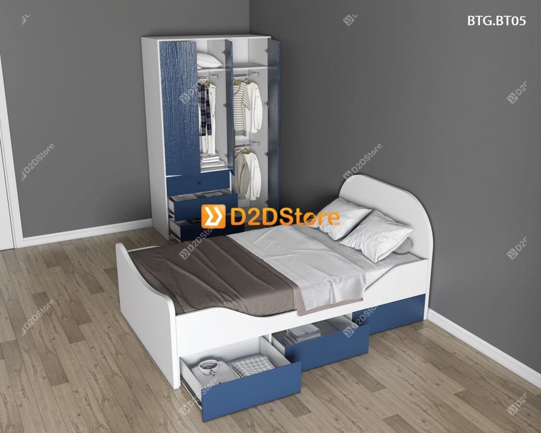  Bộ giường tủ phòng ngủ bé trai BTG.BT05 
