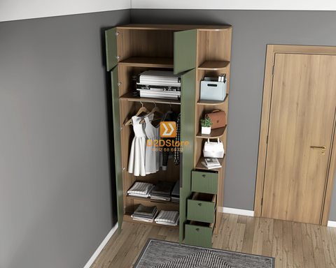 Tủ áo melamine cánh mở TA.MCM04