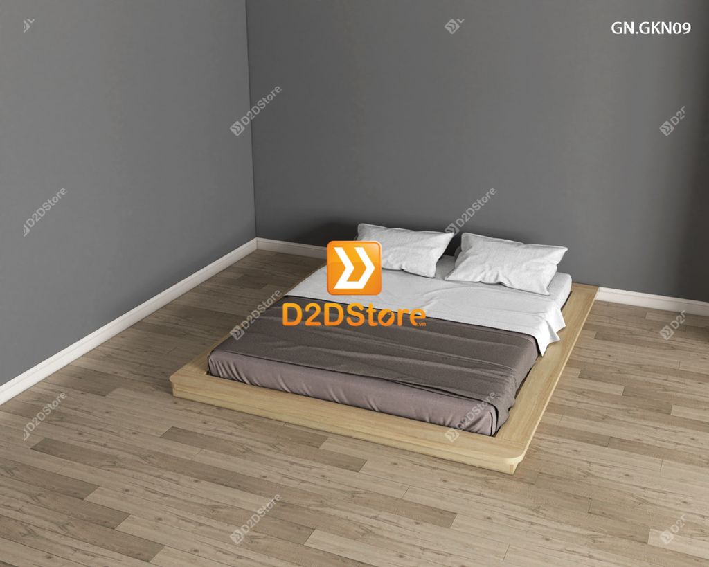 Giường ngủ thấp kiểu Nhật GN.GKN09
