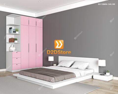 Bộ giường tủ phòng ngủ bố mẹ BGT.BM06-160.240
