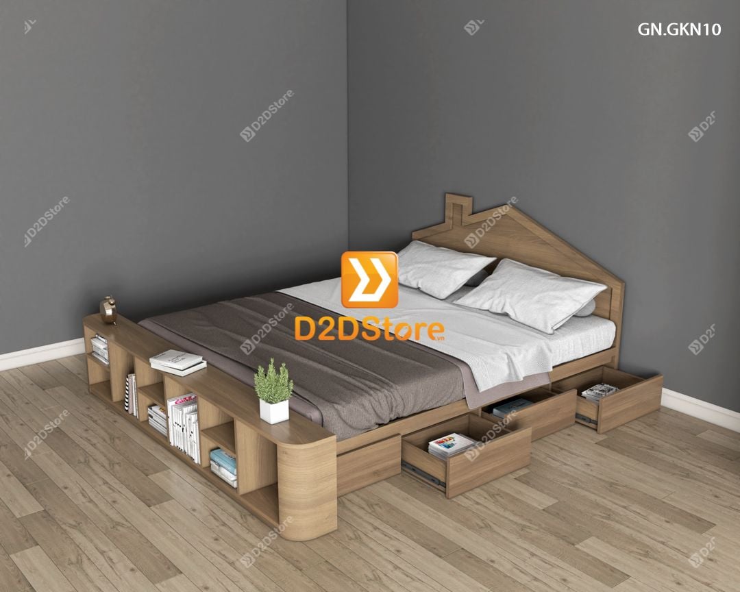  Giường ngủ thấp kiểu Nhật GN.GKN10 