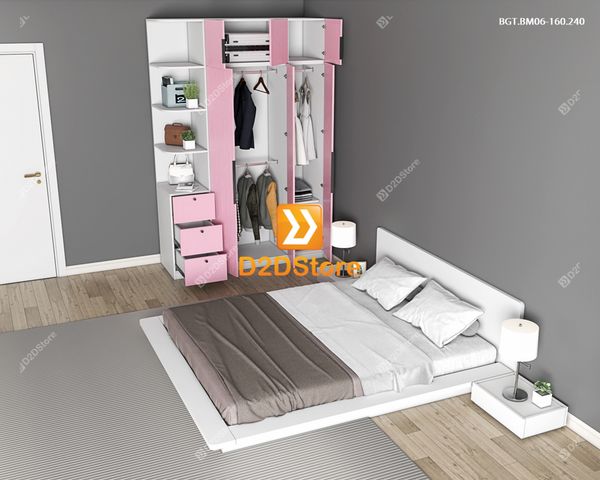 Bộ giường tủ phòng ngủ bố mẹ BGT.BM06-160.240