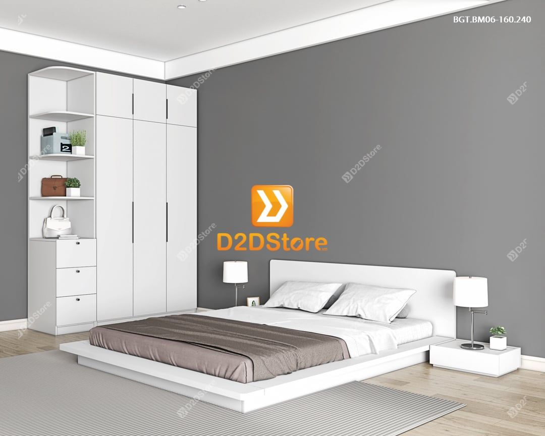  Bộ giường tủ phòng ngủ bố mẹ BGT.BM06-160.240 