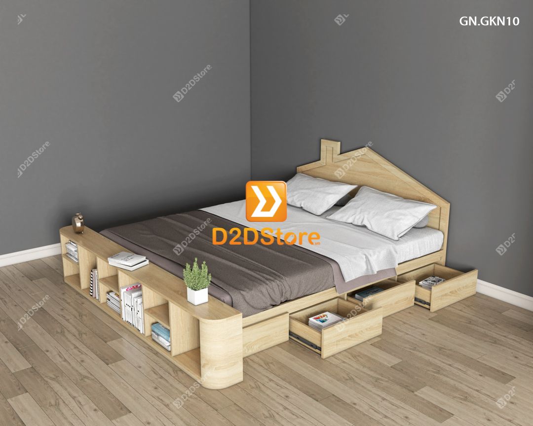  Giường ngủ thấp kiểu Nhật GN.GKN10 