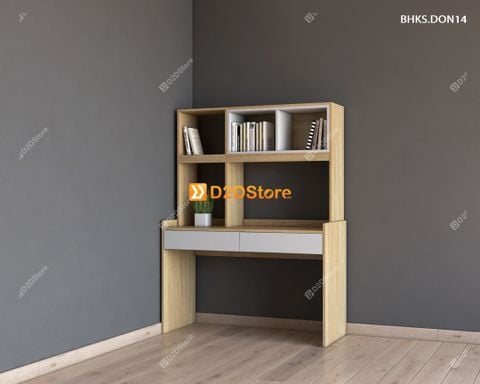 Bàn học đơn cho bé có kệ sách BHKS.DON14
