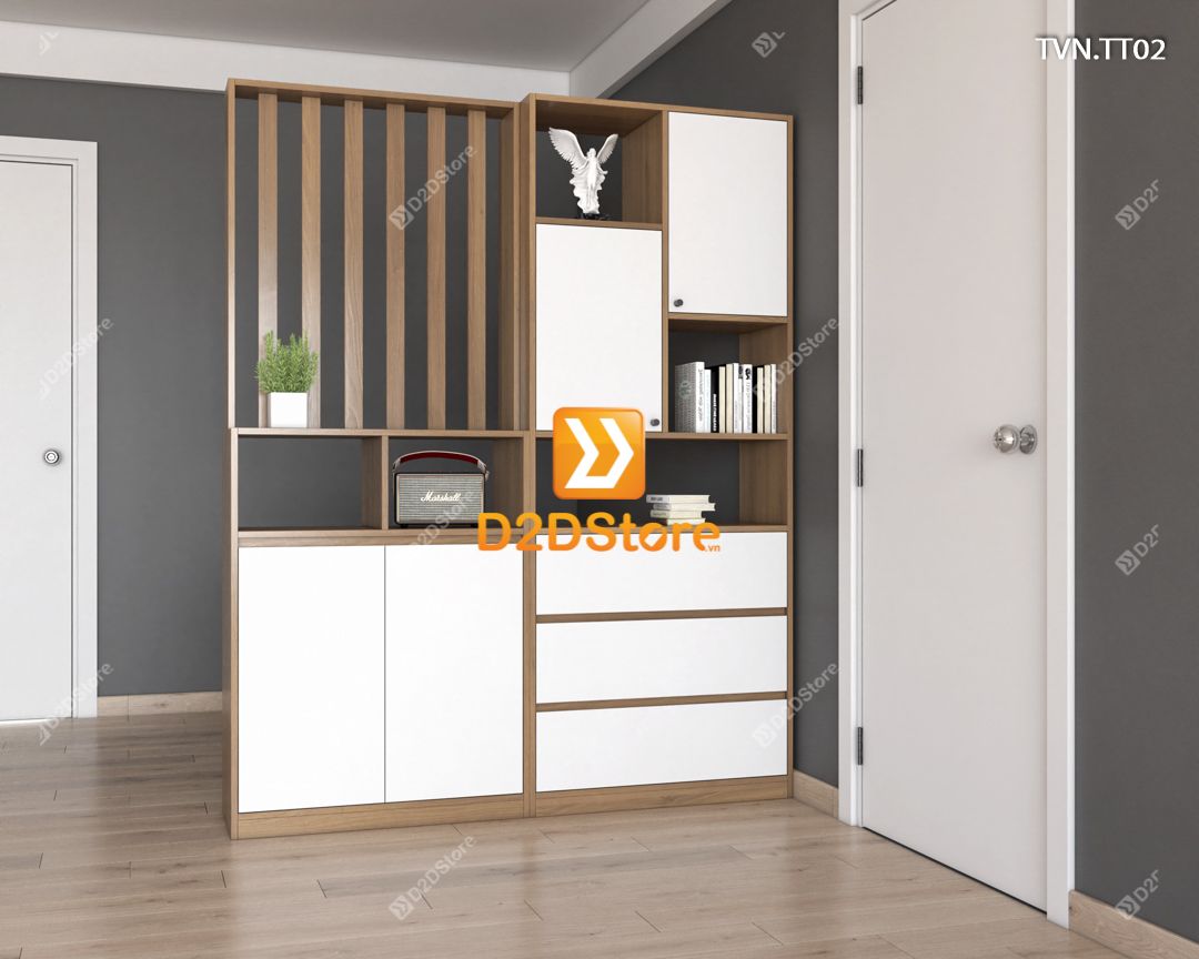  Kệ tủ vách ngăn trang trí TVN.TT02 