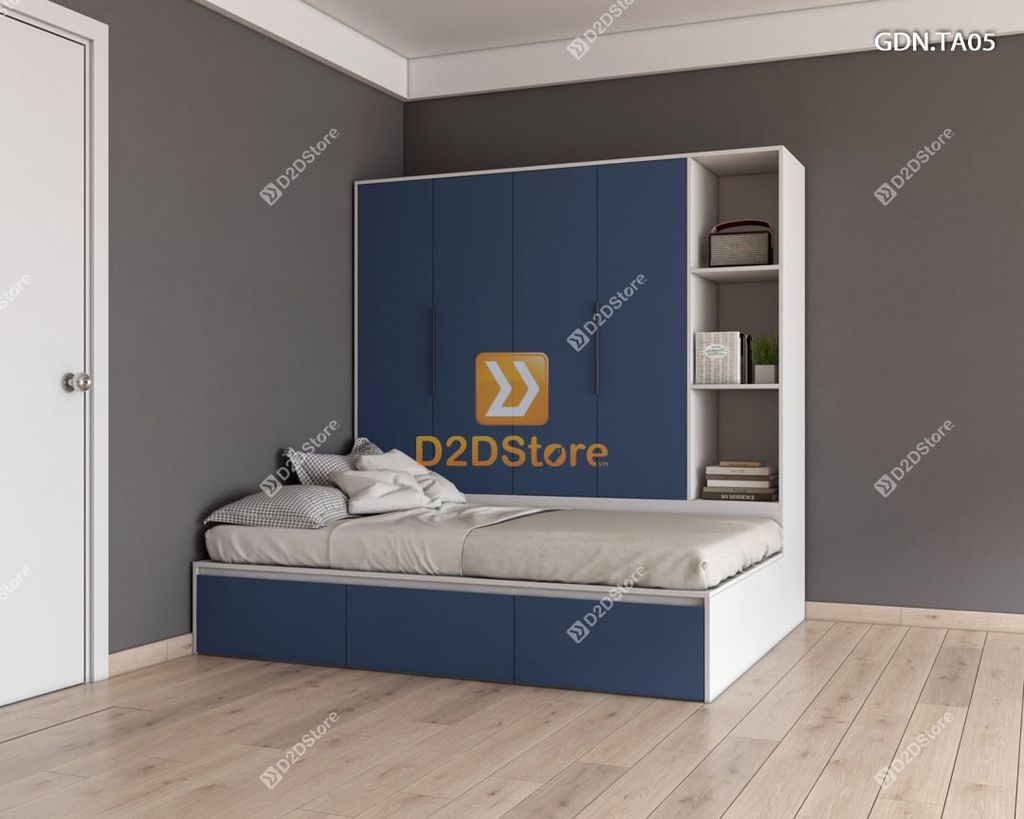 Giường ngủ kết hợp tủ áo GDN.TA05