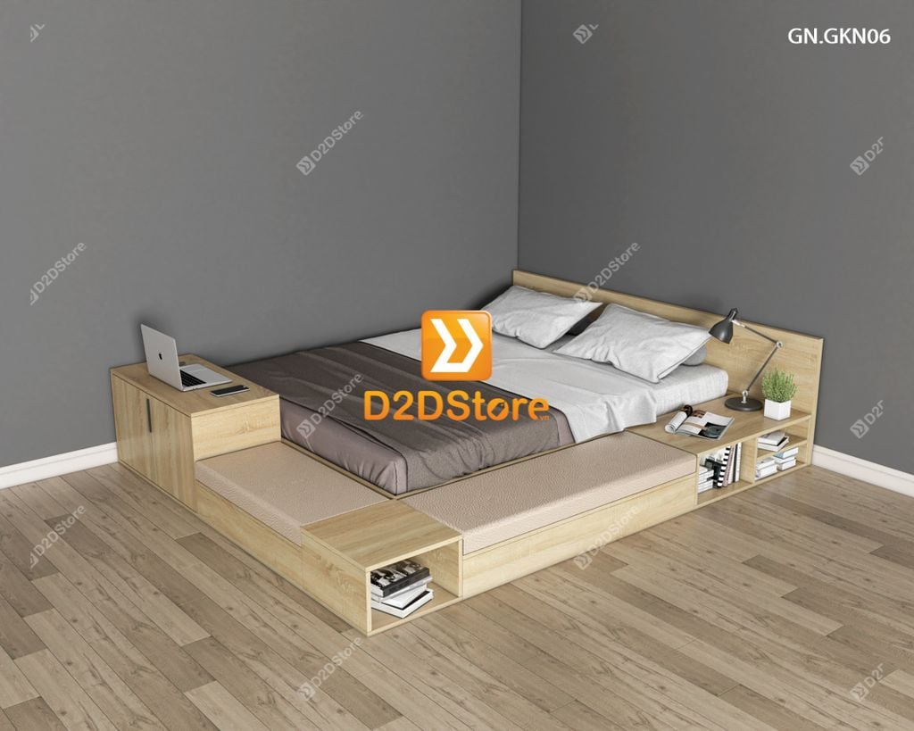 Giường ngủ thấp kiểu Nhật GN.GKN06