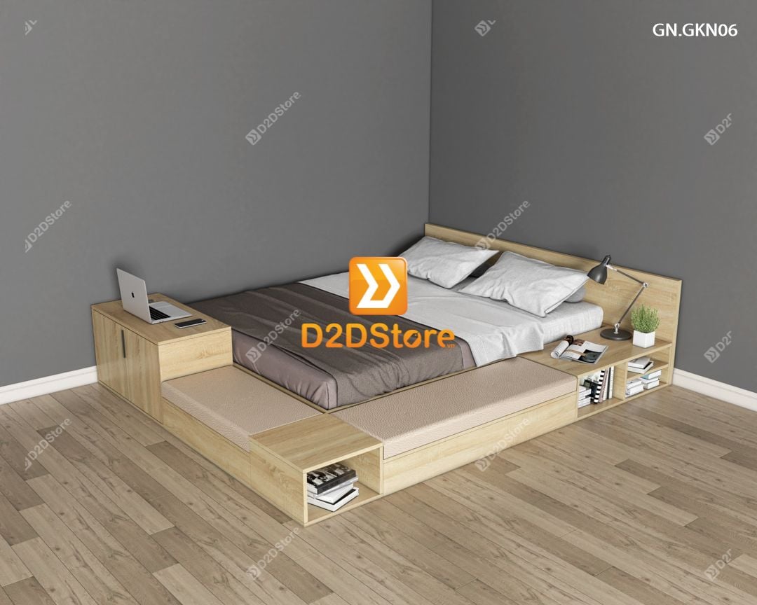  Giường ngủ thấp kiểu Nhật GN.GKN06 