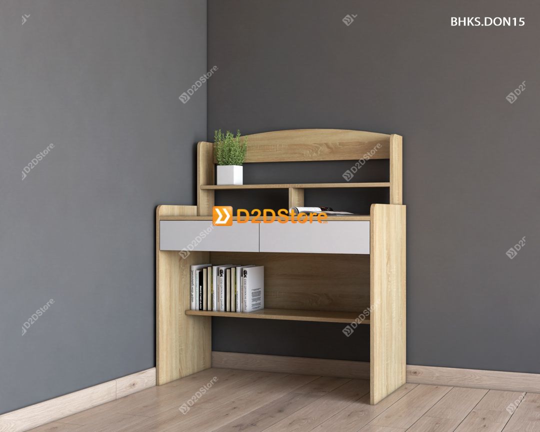  Bàn học đơn cho bé có kệ sách BHKS.DON15 