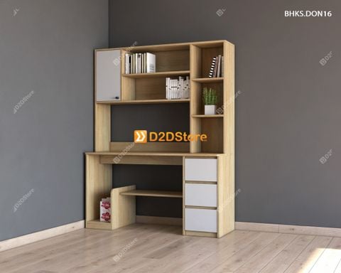 Bàn học đơn cho bé có kệ sách BHKS.DON16
