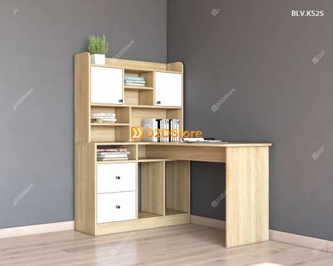 Bàn làm việc kết hợp kệ sách BLV.KS25