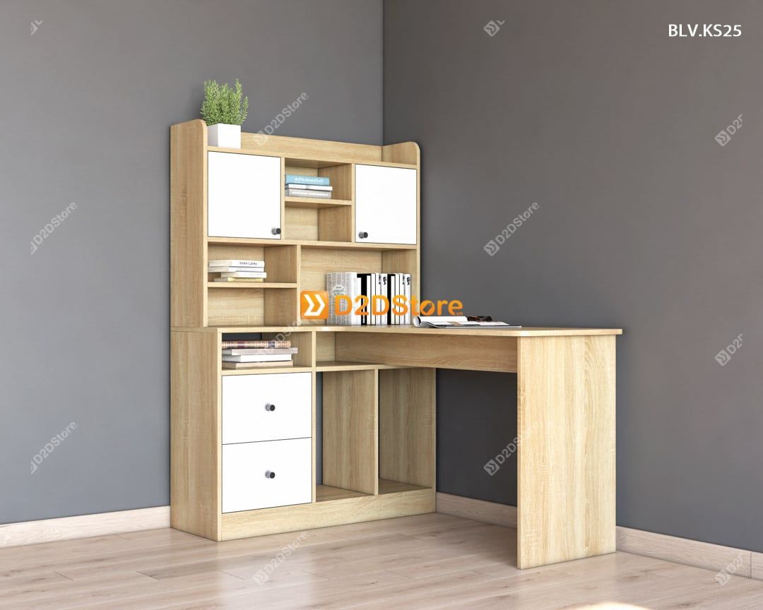  Bàn làm việc kết hợp kệ sách BLV.KS25 