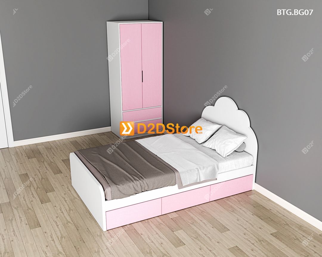  Bộ giường tủ phòng ngủ bé gái BTG.BG07 