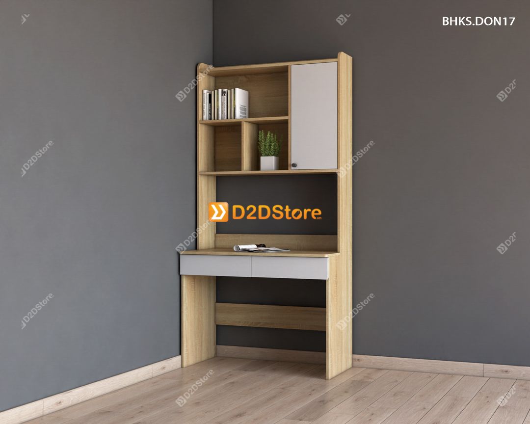  Bàn học đơn cho bé có kệ sách BHKS.DON17 