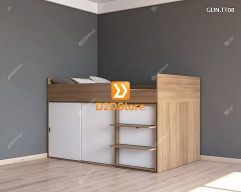 Giường kết hợp tủ áo thấp GDN.TT08