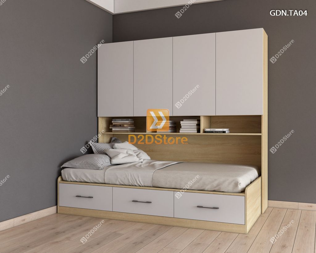 Giường ngủ kết hợp tủ áo GDN.TA04