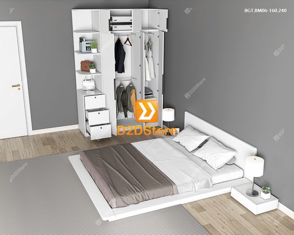 Bộ giường tủ phòng ngủ bố mẹ BGT.BM06-160.240