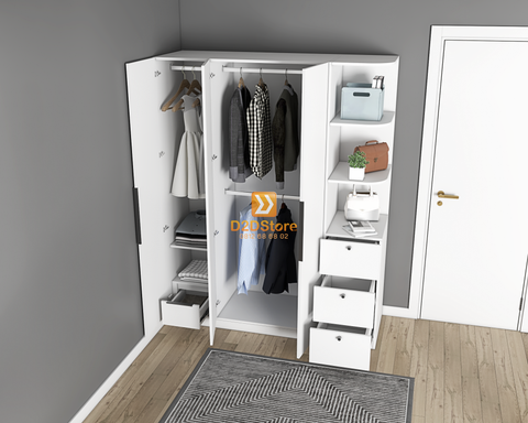 Tủ áo melamine cánh mở TA.MCM05