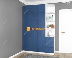 Tủ quần áo gỗ phủ melamine cánh mở TA.MCM06
