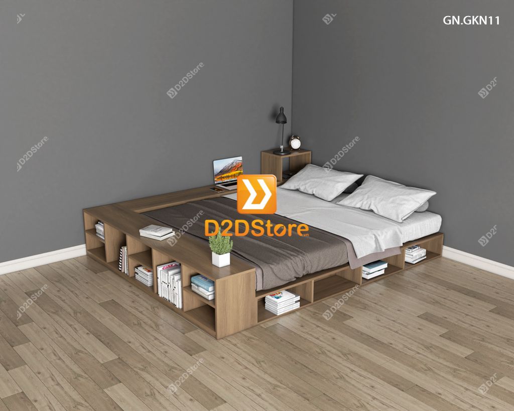 Giường ngủ thấp kiểu Nhật GN.GKN11