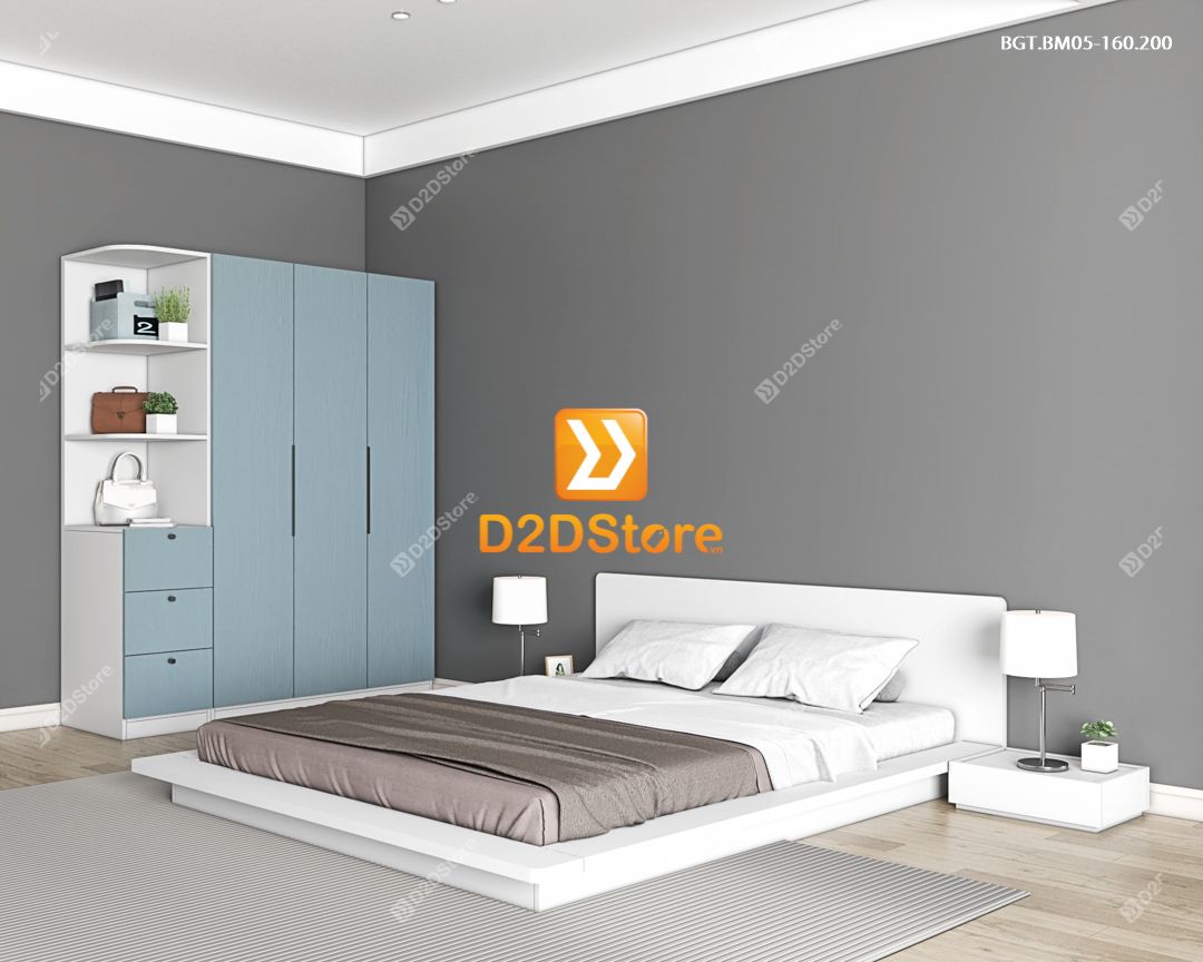  Bộ giường tủ phòng ngủ bố mẹ BGT.BM05-160.200 