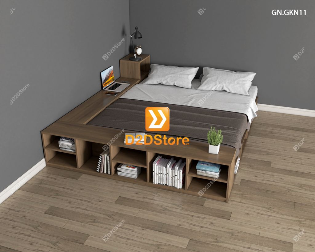 Giường ngủ thấp kiểu Nhật GN.GKN11