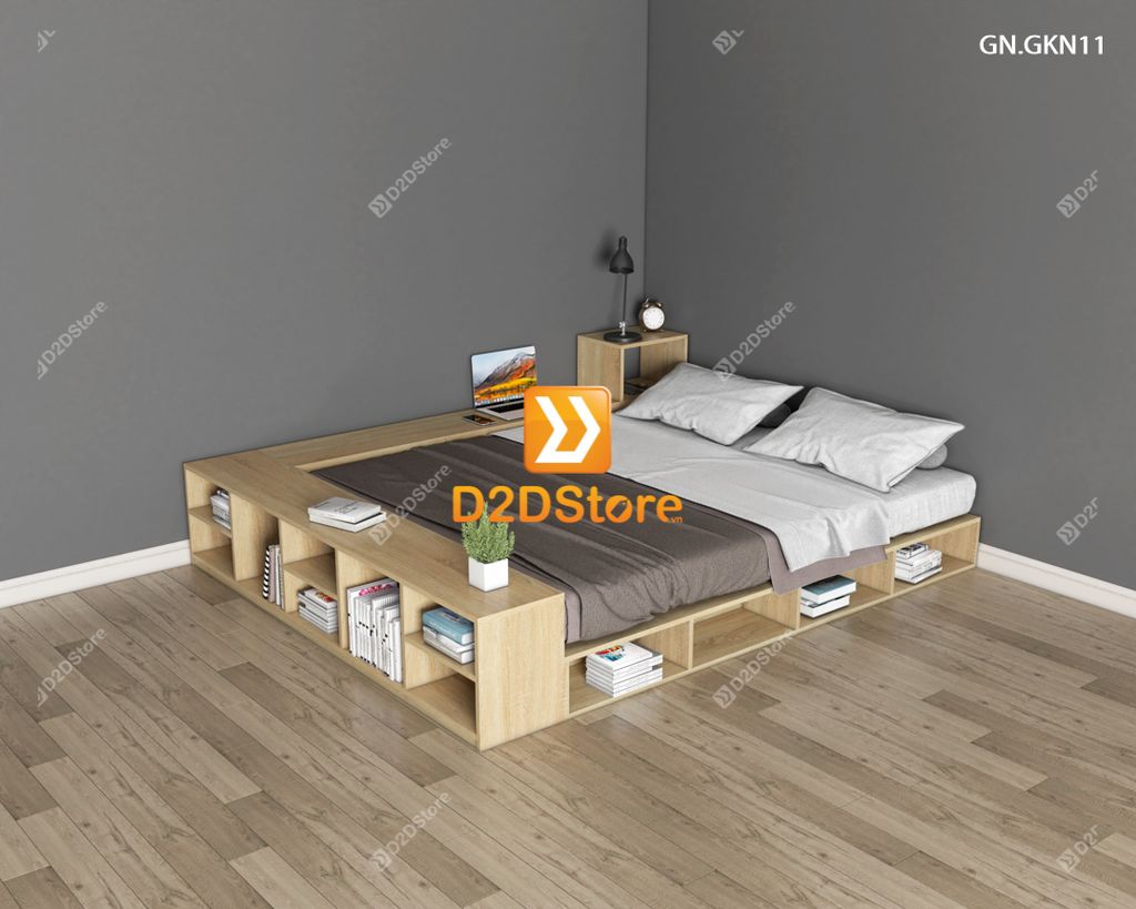 Giường ngủ thấp kiểu Nhật GN.GKN11