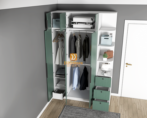 Tủ áo melamine cánh mở TA.MCM06