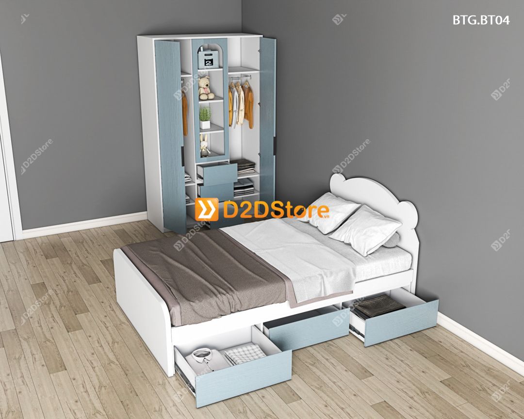  Bộ giường tủ phòng ngủ bé trai BTG.BT04 