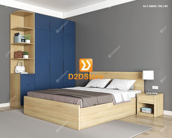 Bộ giường tủ phòng ngủ bố mẹ BGT.BM08-180.240