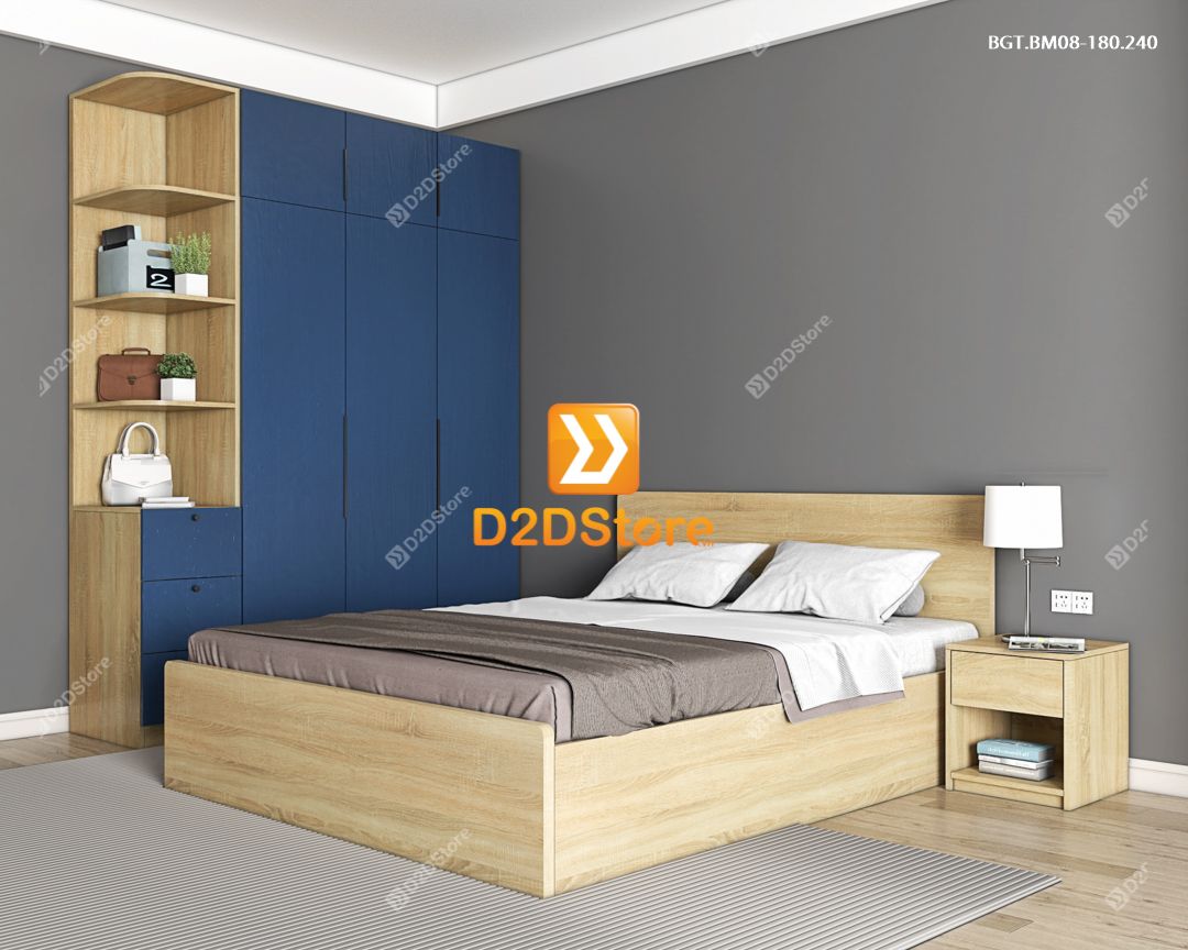  Bộ giường tủ phòng ngủ bố mẹ BGT.BM08-180.240 