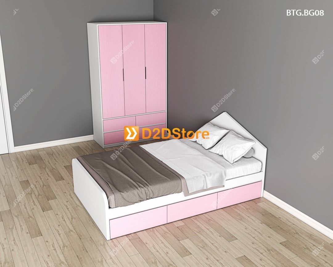  Bộ giường tủ phòng ngủ bé gái BTG.BG08 