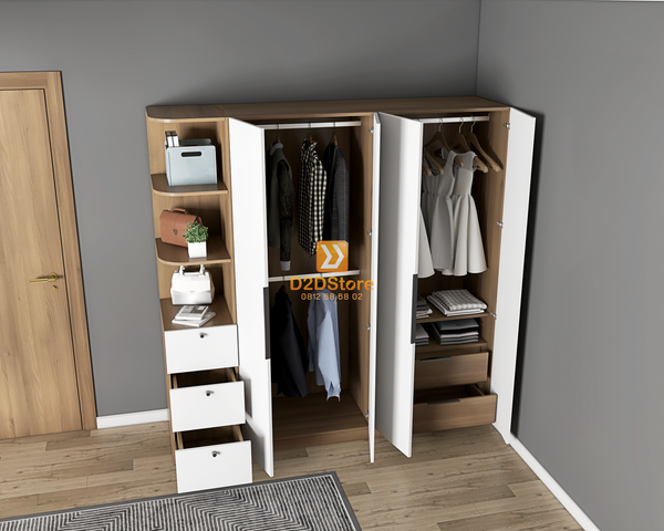 Tủ áo melamine cánh mở TA.MCM09