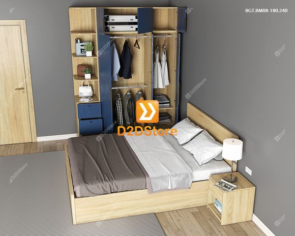 Bộ giường tủ phòng ngủ bố mẹ BGT.BM08-180.240