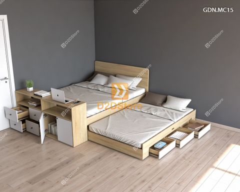 Giường kéo 2 tầng mẹ bồng con GDN.MC15