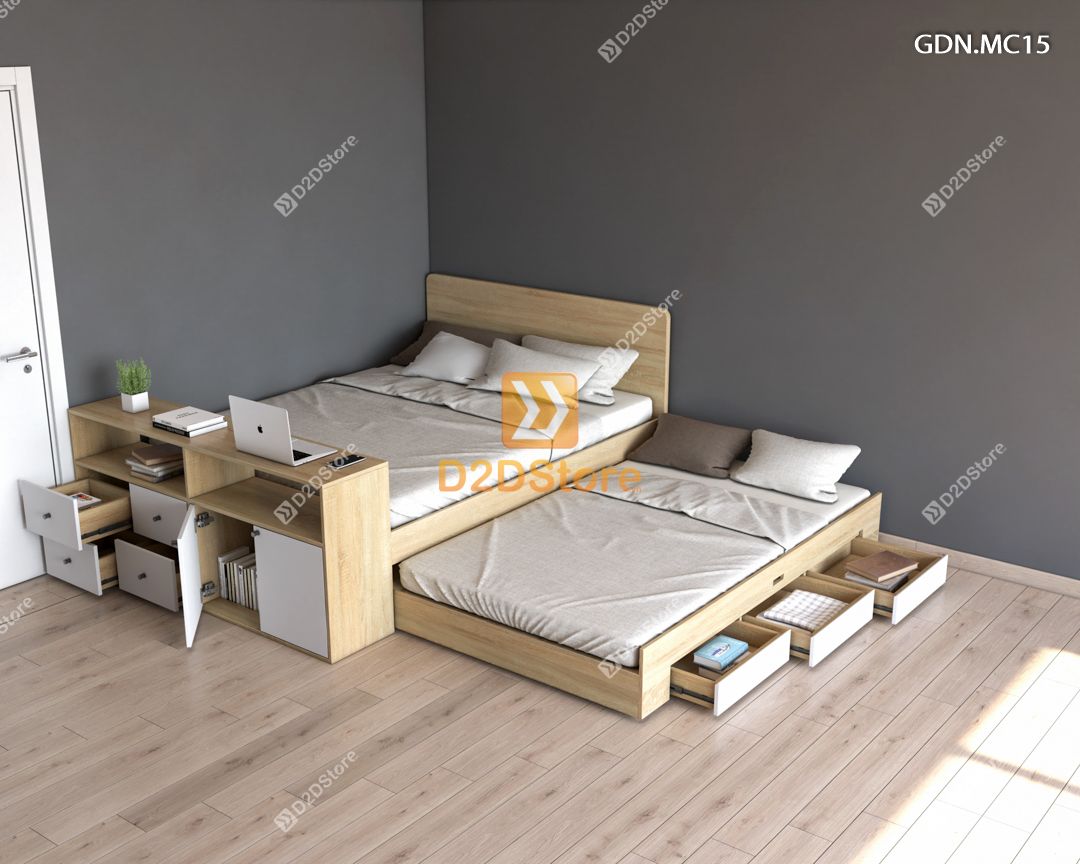  Giường kéo 2 tầng mẹ bồng con GDN.MC15 