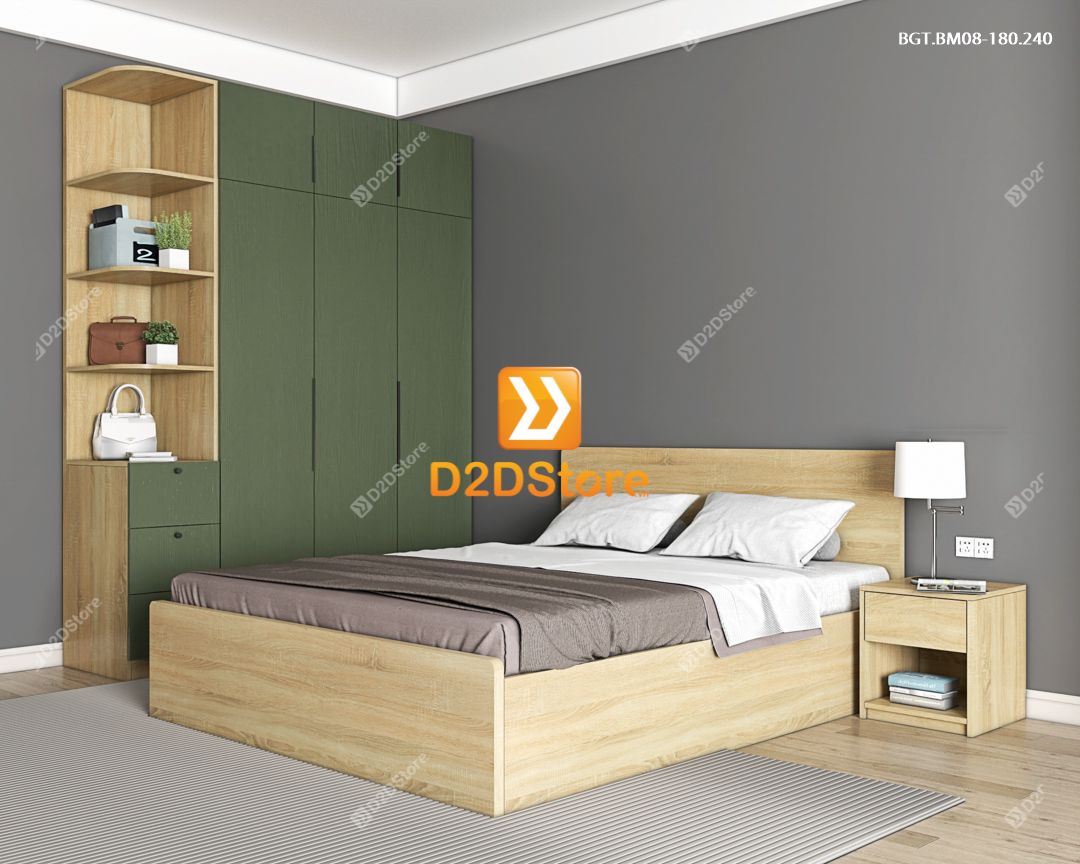  Bộ giường tủ phòng ngủ bố mẹ BGT.BM08-180.240 