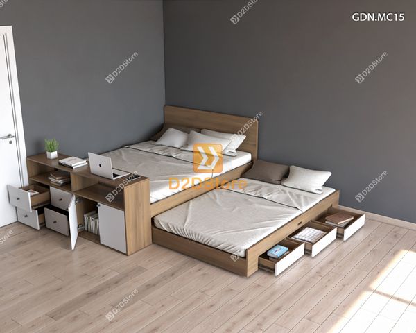 Giường kéo 2 tầng mẹ bồng con GDN.MC15