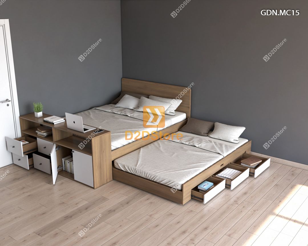  Giường kéo 2 tầng mẹ bồng con GDN.MC15 