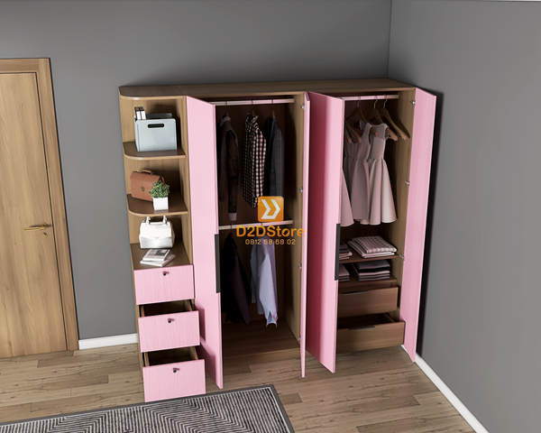 Tủ áo melamine cánh mở TA.MCM09