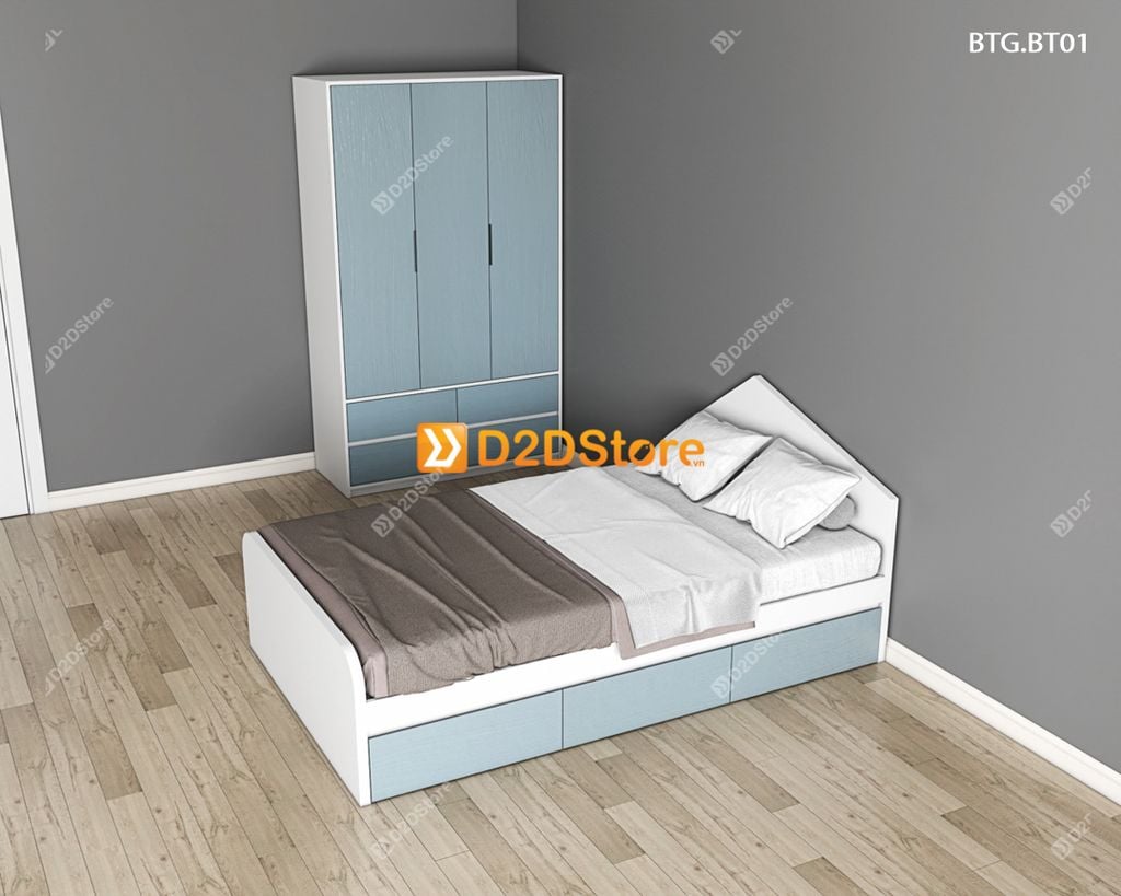 Bộ giường tủ phòng ngủ bé trai BTG.BT01