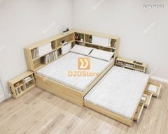 Giường kéo 2 tầng mẹ bồng con GDN.MC03