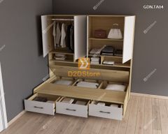 Giường ngủ kết hợp tủ áo GDN.TA04