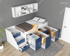 Giường kết hợp tủ áo thấp GDN.TT02